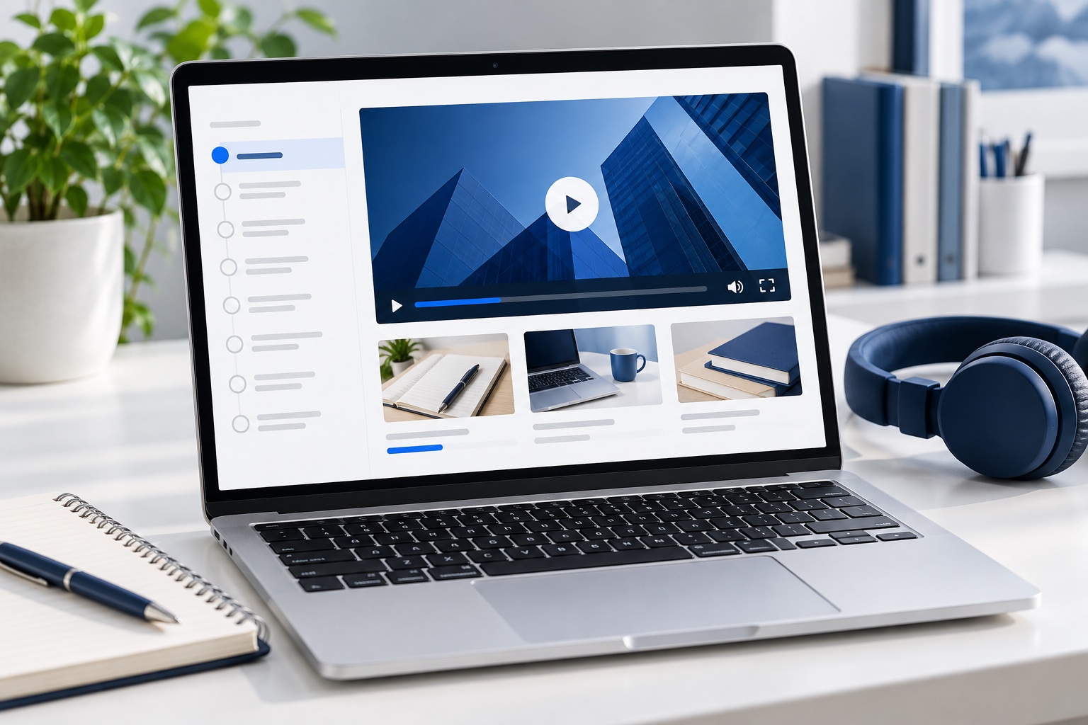 動画学習サイトを表示したパソコンのイメージ